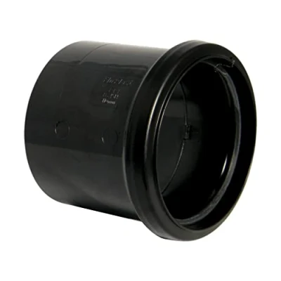 Image of Floplast SP124B 110mm Ring Seal Soil Single Socket Pipe Coupling Black