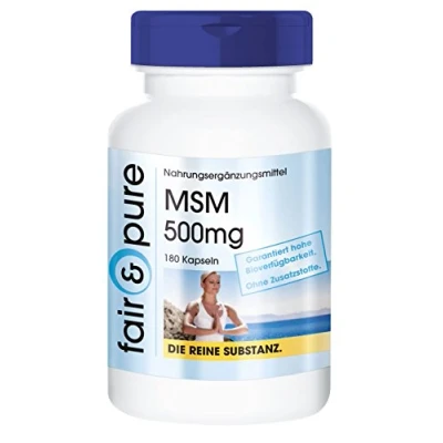 Image of Fair &amp; Pure® MSM Capsules 500mg Vegan 180 methylsulfonylmethane