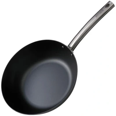 Image of SKOTTSBERG Wok Pan, 28 cm, Pre seasoned, Non Stick Effect, Suitable for All Hob Types