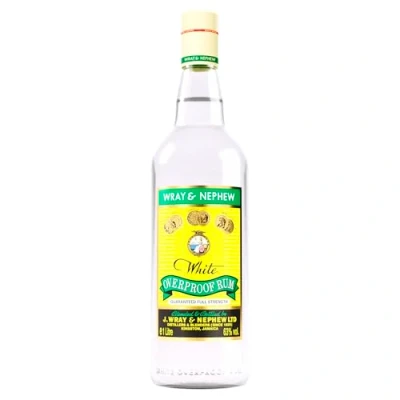 Image of Wray &amp; Nephew Rum 100 cl, 63% ABV White Overproof Jamaica