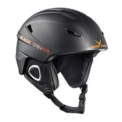 Image of Black Crevice Kitzbühel Unisex Adult Ski Helmet, Black, L, Black/Orange, L