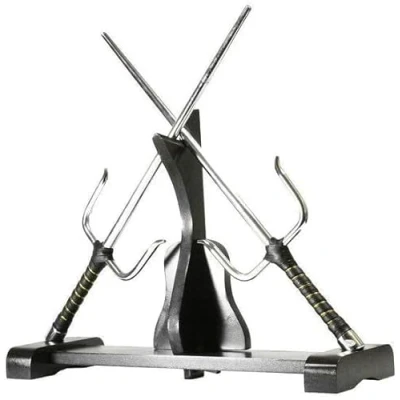 Image of Playwell Martial Arts Wooden Weapons Stand Kobudo ( Suitable for Kamas, Tonfa, Sai )