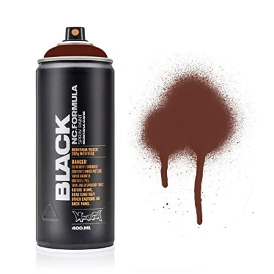 Image of Montana Black Spray Paint, Matt Finish, 400ml Can, Colour: BLK1080 Maroon