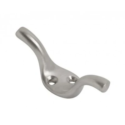 Image of Fort Fasteners Cleat Hook 75mm Satin Chrome Pack of 1