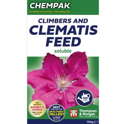 Image of Chempak Plant Feed Range Clematis Food Soluble Fertiliser For Climbing Plants 750g Pack by Thompson and Morgan