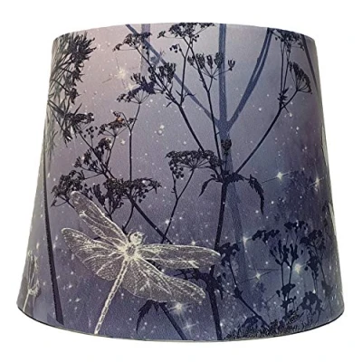 Image of Dragonfly Lampshade Ceiling Light Shade Purple Damselfly Bedroom Accessories Gifts (Ceiling Fitting)