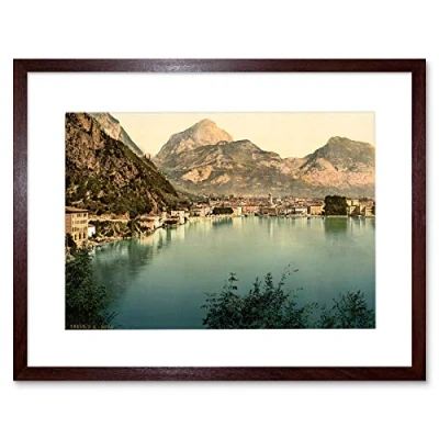 Image of Wee Blue Coo Vintage Photo Riva Lake Garda Italy New Picture Framed Wall Art Print