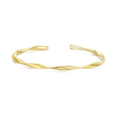 Image of Philip Jones Gold Plated Spiral Cuff Bangle
