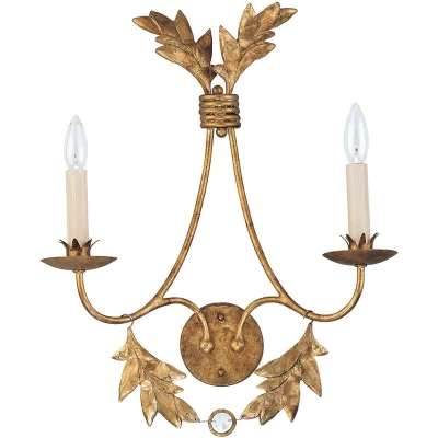 Image of Sweet Olive 2 Light Indoor Candle Wall Gold, E14
