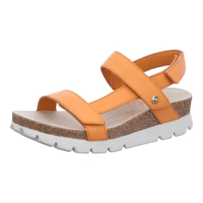 Image of Panama Jack Selma Wedge sandals, Women&#039;s, Size: 9, Orange Leather