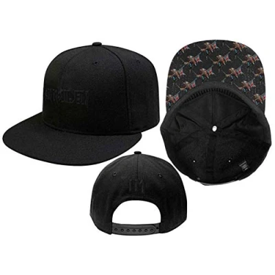 Image of Iron Maiden Baseball Cap Band Logo Trooper Brim Official Black Snapback One Size