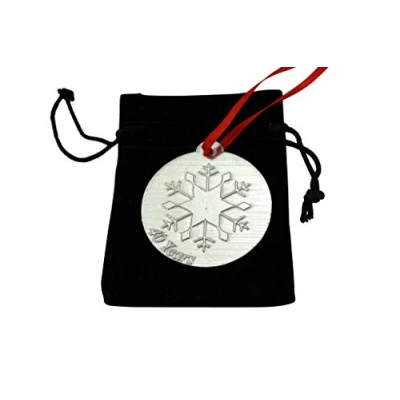 Image of 40th Wedding Anniversary Metal Keepsake Chrstimas Tree Ornament Bauble Decoration
