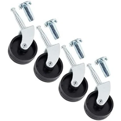 Image of 4 x Wheel Swivel Castors Nylon 40mm with Sockets Heavy Duty Trolley (8 Castors)