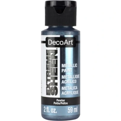Image of DecoArt Americana Extreme Sheen Jar of Paint, Acrylic, Pewter, 59 ml (Pack 1)