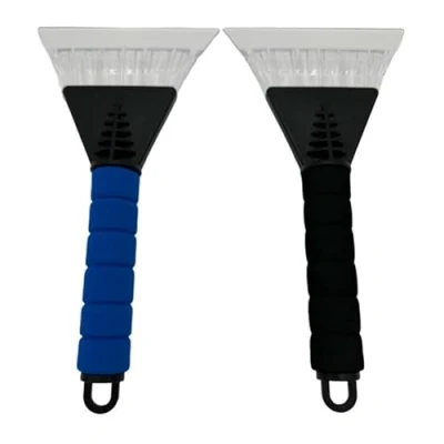 Image of TIJAR® Ice Snow Scrapper for Cars And Vans with Soft Grip Indestructible Windscreen Scraper Will Scrape Frost From Windscreens Shovel (Foam Handle Pack of 2)