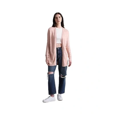 Image of Bestseller A/S Women&#039;s Onlkatia LS Struct Open Card Cc KNT Cardigan Sweater, Rose Smoke/Detail:Melange, S