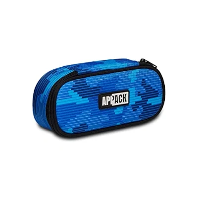 Image of Appack Round Plus Pouch, Blue, Inner Pen Compartment, School and Leisure