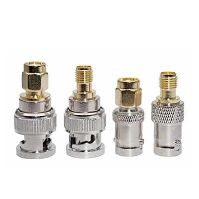 Image of Fasizi four piece set Coaxial RF connector BNC to SMA adapter