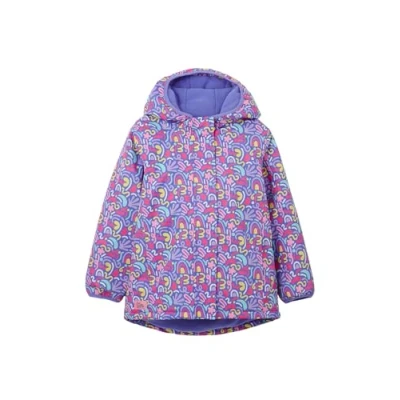 Image of LightHouse Girls Freya Warm Waterproof Raincoat Kids Padded Fleece Lined Windproof Winter Outdoor Coat With Hood Abstract Print 5 6 Years