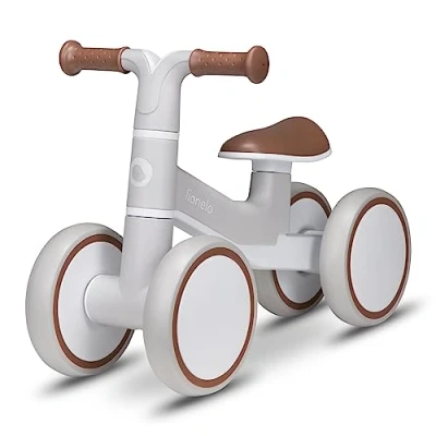 Image of lionelo VILLY Balance Bike for 1 3 Year old, Lightweight Ride On Toy with 4 Wheels, Non slip Handles, Comfortable Seat, Baby Starter Bike, Toys Toddler Girl or Boy up to 30 kg, Birthday Gift