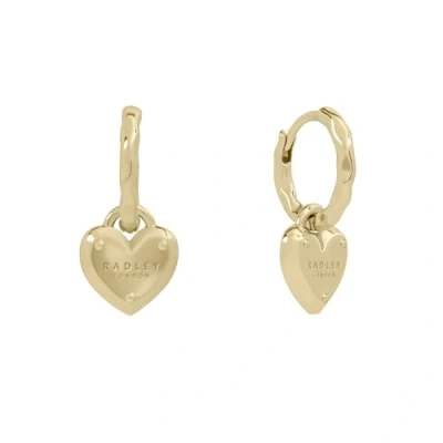 Image of Radley Women&#039;s Gold Plated Padlock Heart Charm Hoop Earrings RYJ1444S