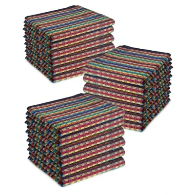 Image of Emma Barclay Tea Towels for Kitchen Packs of 18 100% Cotton Terry Multicoloured Home Household Essentials Dish Cloths Utility Design Pack