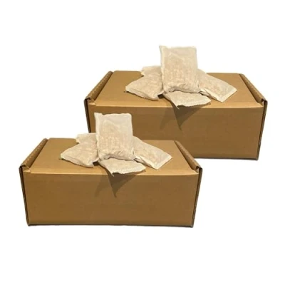 Image of 100 Natural T lite Firelighter Fire Starter Bags Environmentally Friendly &amp; Recycled Materials For Open Fires Log Burners BBQ&#039;s Stoves Pizza Oven Camp Pits Chimeneas
