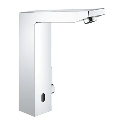Image of GROHE Eurocube E Infra Red Electronic Basin Mixer 1/2&quot; with Mixing Device and Adjustable Temperature Limiter Chrome 36440000
