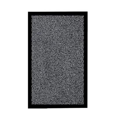 Image of KAV Washable Door Mat Dirt Trapper Durable Indoor And Outdoor Non Slip Doormats Large Floor Mats For Front Back Door, Home, office Perfect Dust Absorbent (Grey/Black, 90cm x 150cm)