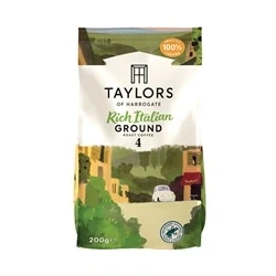 Image of Taylors of Harrogate Rich Italian Ground Roast Coffee, 200g