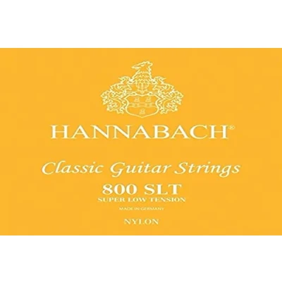 Image of Hannabach classical guitar strings Series 800 Super low Tension silver plated E1, 8001SLT, for (silver copper wire, tension, entry level guitars)