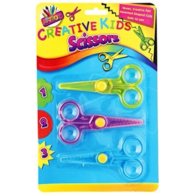 Image of Art Box Novelty Cut Safety Scissors (Pack of 3)