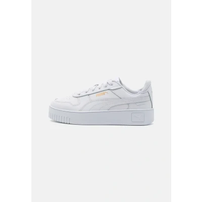 Image of Puma Girls Carina Street Jr Sneakers, White Gold, 5 UK