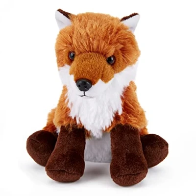Image of Zappi Co Plush Children&#039;s Stuffed Soft Cuddly Toy Part of Safari Animals Collection, Perfect for Kids (23cm Length) (Fox)