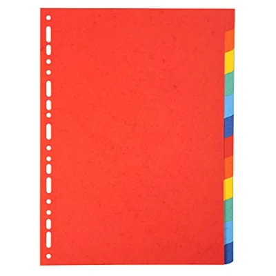Image of Exacompta Ref 2012E Forever Collection 100% Recycled Dividers Suitable for A4 Documents, 220gsm Card, 12 Position Multicoloured