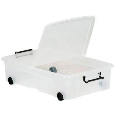 Image of Strata Slim Line 35L Wheeled Box Bi Folding Lid (1)