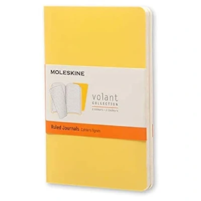Image of Moleskine Pocket Volant Sunflower Yellow/Brass Yellow Ruled Journal