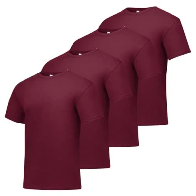 Image of Hanes Men&#039;s ComfortSoft T Shirt (Pack of 4),Maroon,Medium