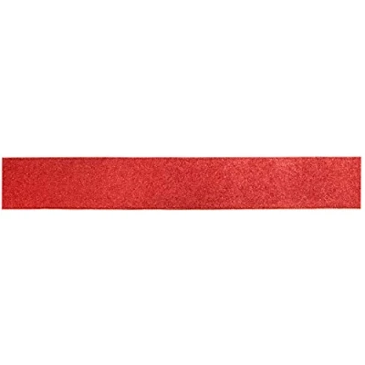 Image of Oaktree UK Eleganza Sparkle Wired Edge Ribbon 63mm x 9.1m Red No.16