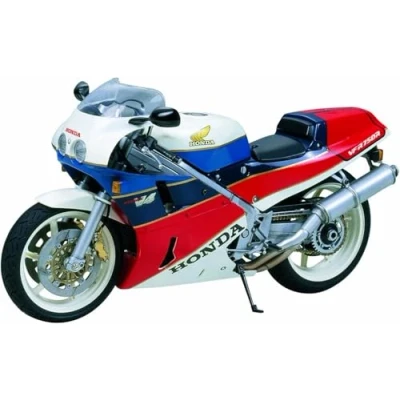 Image of Tamiya 300014057 Honda VFR 750R 1987 Motorradmodell Bausatz 1:12 Vehicle 14057 VFR750R Motorbike Model Kit, Brown, Mittel
