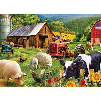 Image of Vermont Christmas Company Farm Friends Jigsaw Puzzle 1000 Piece