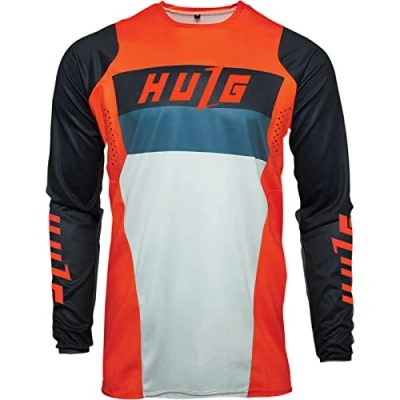 Image of HULG Mens Bike,Men&#039;s MTB Long Sleeve Jersey,Cycling Jersey Men&#039;s Mountain Bike Motocross T Shirt Bicycle Wear (Style 04,3XL)