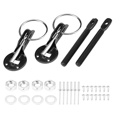 Image of Racing Hood Pins Latch Catch Pin Key Locking Kit for Sport Car Stainless Steel Universal Bonnet Lock