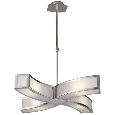 Image of Duna GU10 Pendant 4 Light L1/SGU10 Curved, Polished Chrome