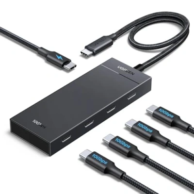 Image of UGREEN 10Gbps USB C Hub, Splitter with 4 Port,100W PD, to 3.2 Hub Multiport Adapter Compatible MacBook Pro, Air, iPad and iPhone 16, Plug Play