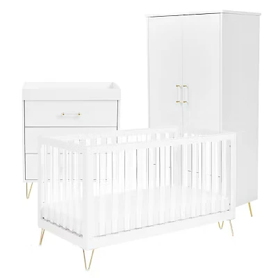 Image of Babymore Kimi XL Acrylic 3 Piece Nursery Room Set