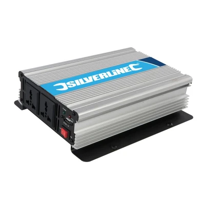 Image of Silverline 12V Inverter 1000W (2 x 500W)