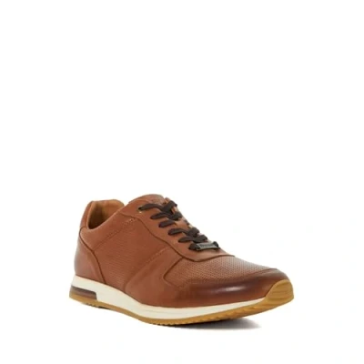Image of Dune Mens Trilogy Lace Up Runner Trainers Size UK 7 Flat Heel Suede Tan