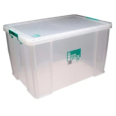 Image of StoreStack 85 Litre Storage Box W660xD440xH390mm Clear RB11090