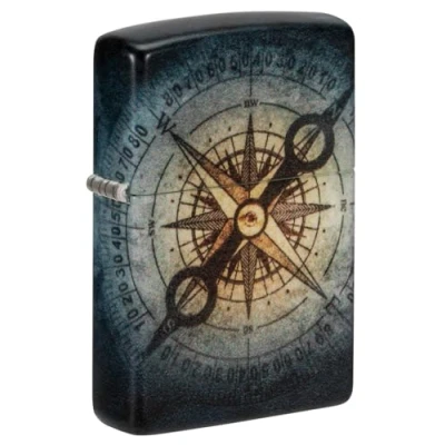 Image of ZIPPO Compass Ghost Black Matt Colour 60006593 Glow in The Dark Green